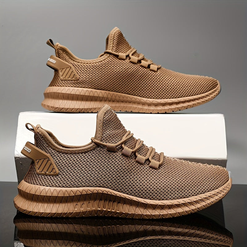 Trendy Woven Knit Breathable Sneakers, Soft Sole Shoes